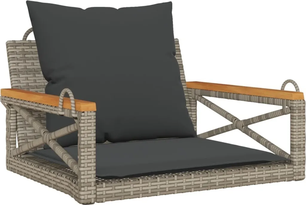 Sedia Sospesa Poly Rattan Grigio - L'Accessorio più Instagrammabile