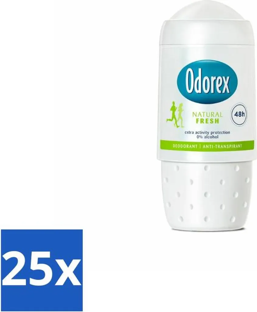 Stock 25x Odorex Deodorante Roller 50ml | Prezzo Ingrosso Natural Fresh