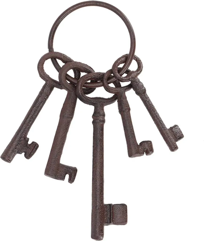 Porte-clés Incassable DB53 Esschert Design en Fonte pour Trousseau Lourd
