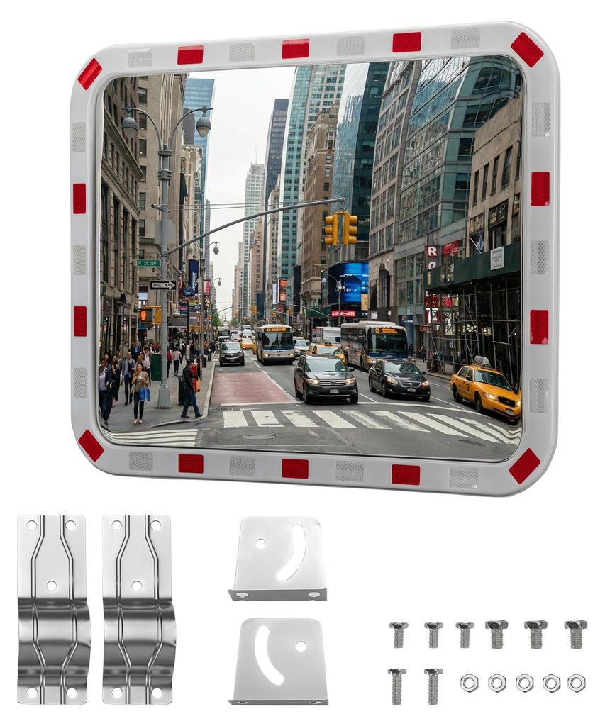 Wiltec Verkehrsspiegel 70 x 90 cm konvex, eckiger Produktbild 