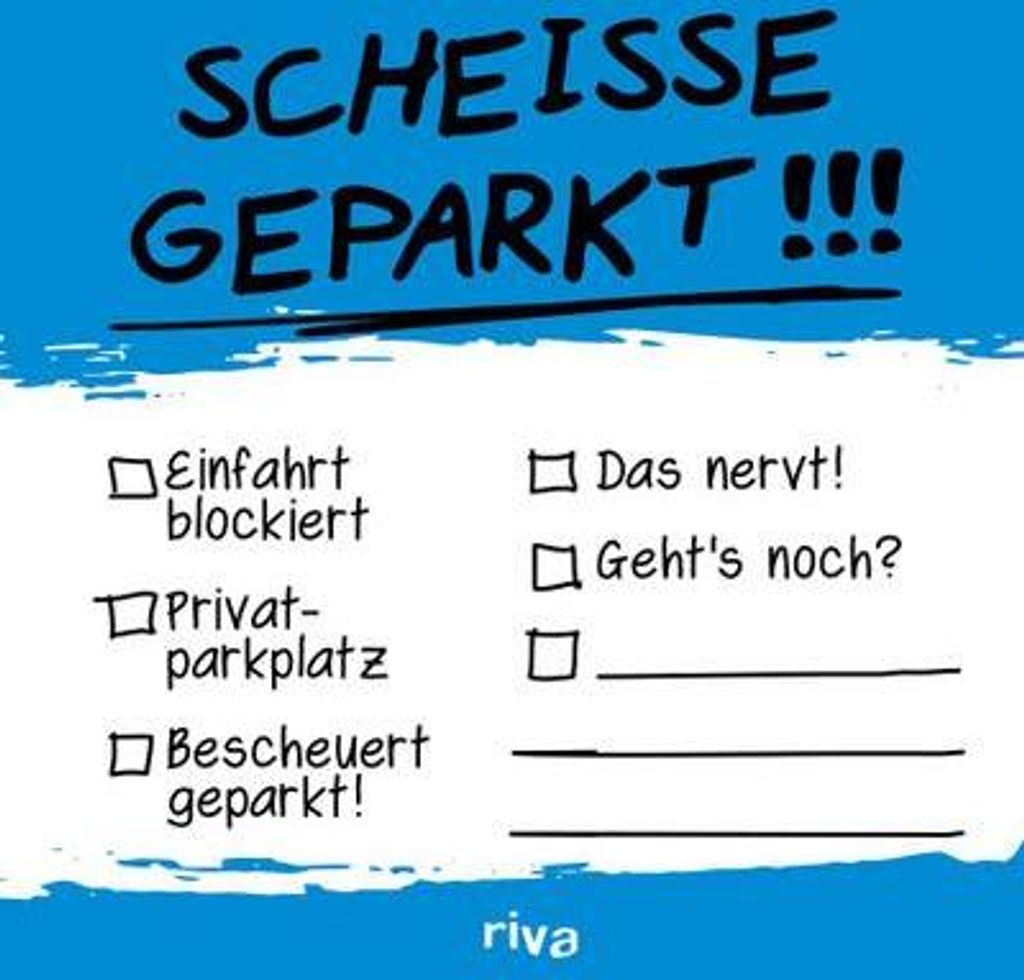 Scheiße geparkt - Klebezettel Obrázok produktu 