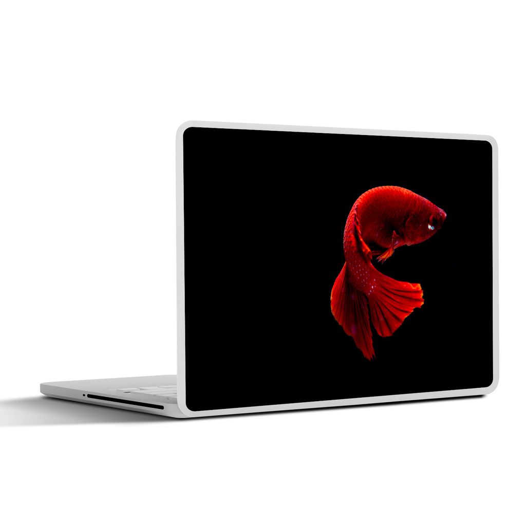 MuchoWow Laptop Aufkleber Sticker Cover Fisch - Meerestier - Schwanz - Rot 36.5x27.5 cm - Laptop-Sticker