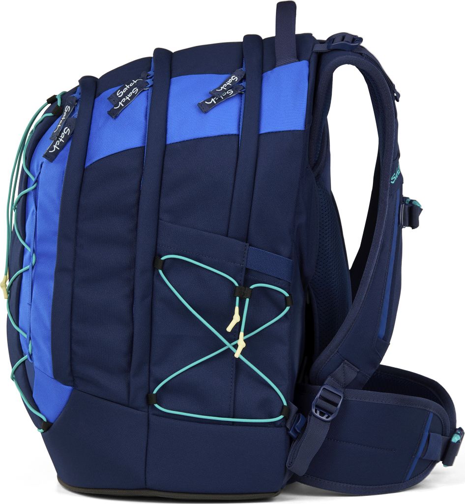 satch Pack Schulrucksack Einzeln Crossed Blue