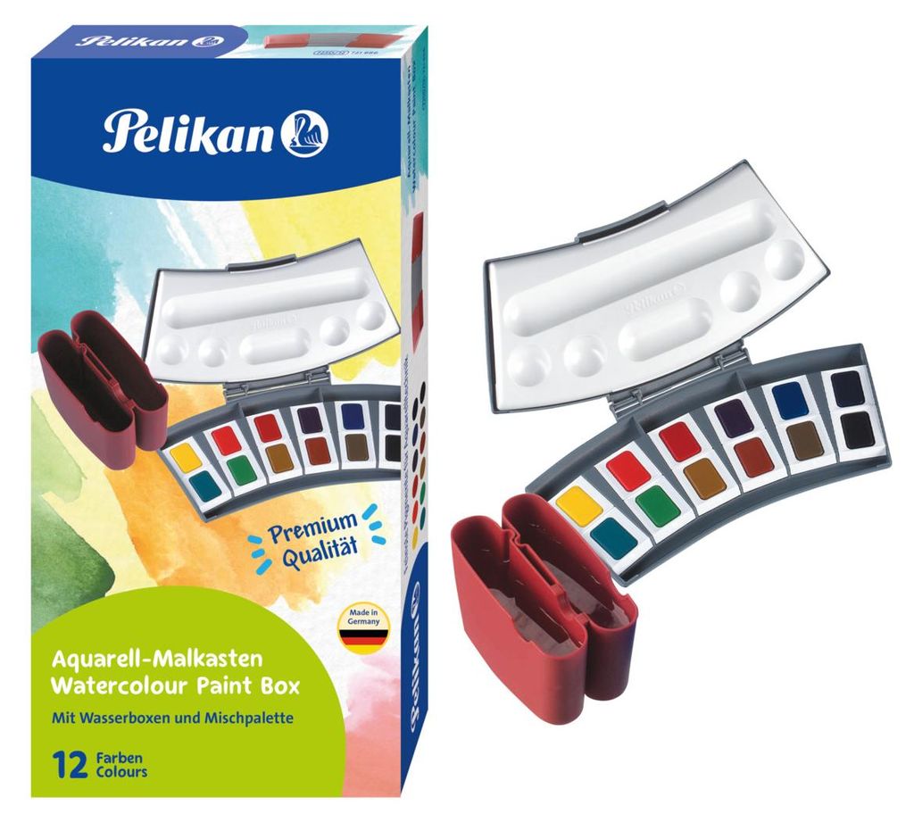 Pelikan Farbkasten Aquarell mit 12 Farben