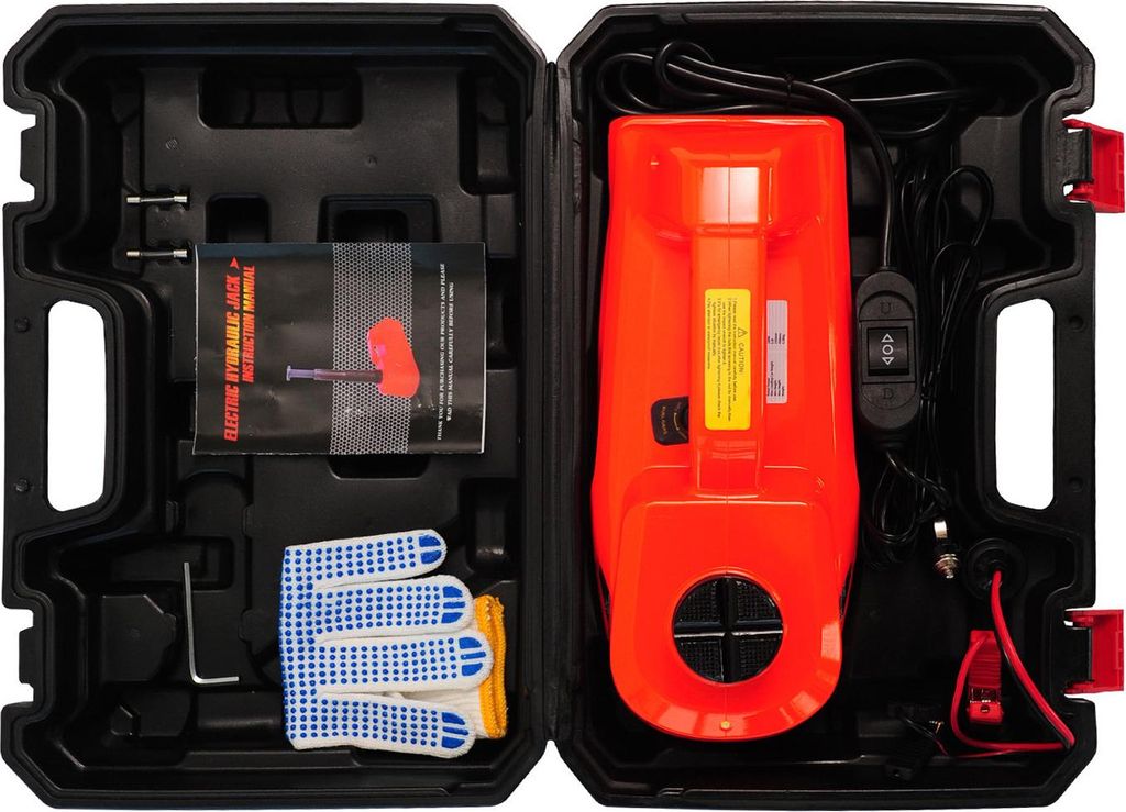 12-V-Elektro-Wagenheber mit Luftpumpe und LED-Licht, 5 Tonnen, 10.000 Pfund, tragbar, für SUV, MPV, LKW, Reifenwechsel, Hubbereich 5,9 bis 20,47 Zoll