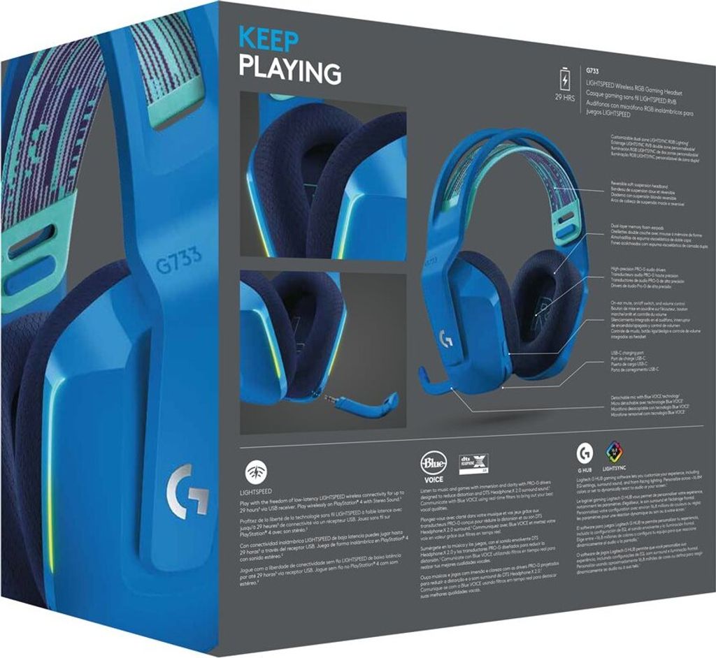 Logitech G G733 Lightspeed blau Produktbild 22