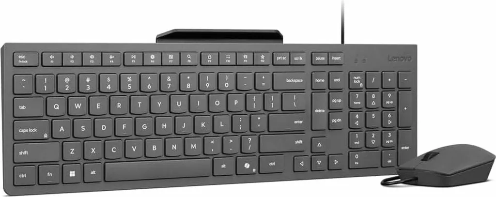 Ensemble Clavier et Souris Lenovo GX31R09791 - Combo Filaire Noir AZERTY