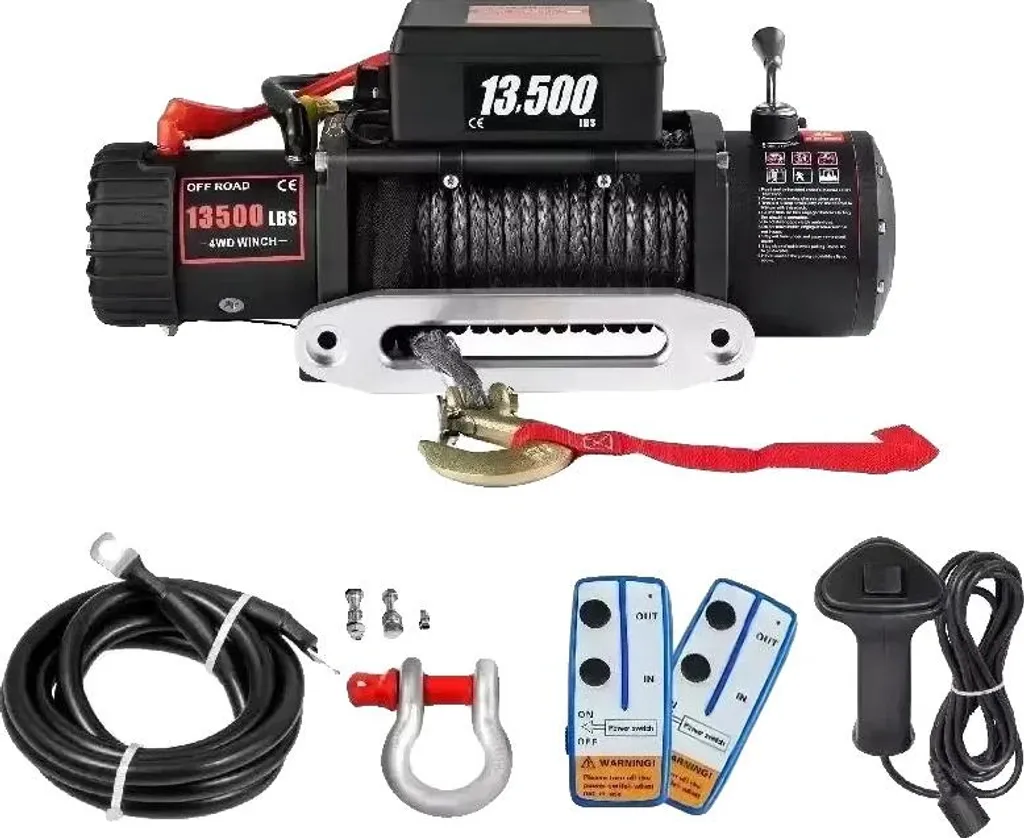 Treuil pour remorque et camion 13500 lbs avec câble acier de 27 mètres