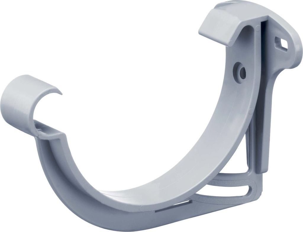 INEFA Stirnbretthalter Dachrinnenhalter halbrund NW100 / 100mm, Grau Rinnenhalter aus PVC, Germany