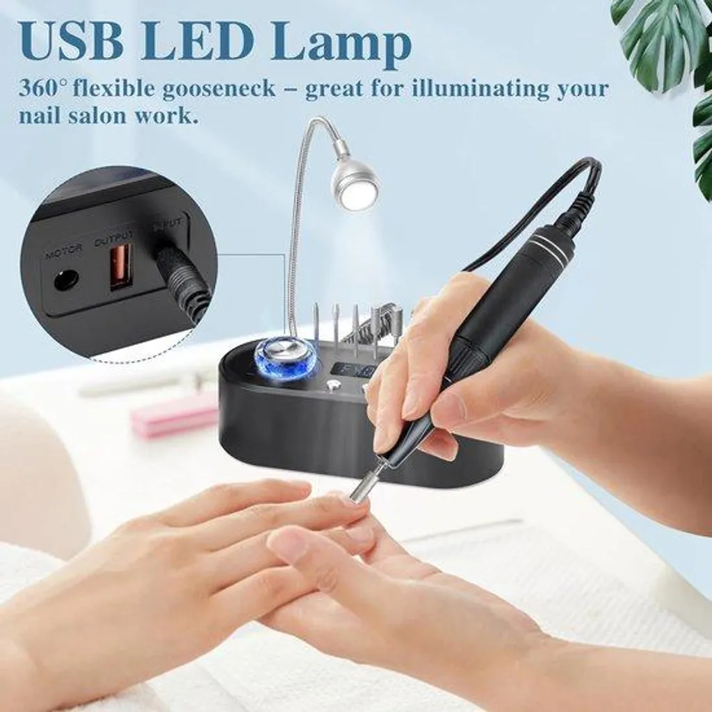 Lime à ongles électrique silencieuse à vitesse réglable pour pédicure