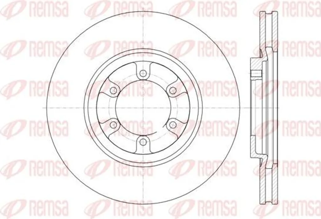 Disque de frein REMSA 61366.10 Haute Température pour Terracan 2.9 CRDi