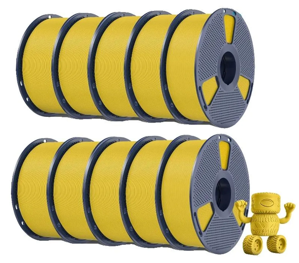 Bobine de filament 3D jaune haute vitesse 1.75mm pour pièces techniques