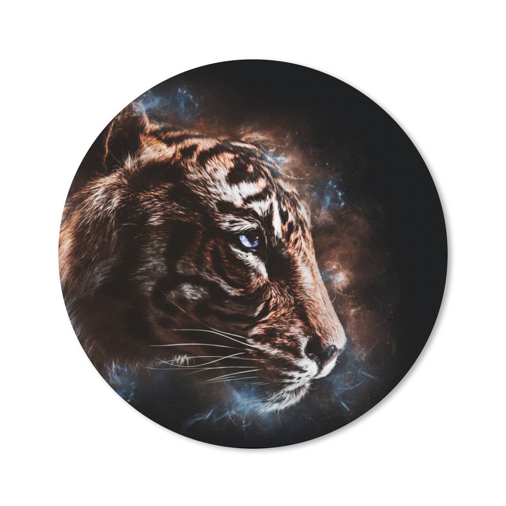 MuchoWow Mauspad Mousepad Tiger - Tiere - Orange 50x50 cm - Mousepads - Maus Mat - Pad - Mausunterlage - Vinyl
