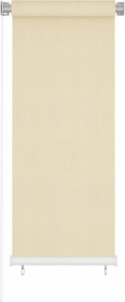 vidaXL Außenrollo Creme 60x140 cm HDPE