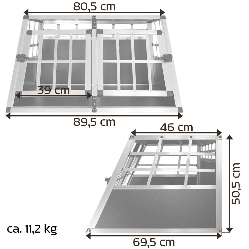 Hundetransportbox Hundebox Auto Alu Hunde Transportbox Produktbild 5