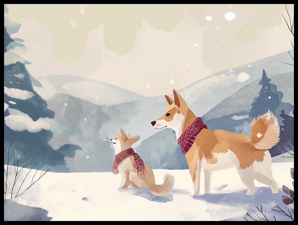 Plakat 80x60cm Schneefreunde