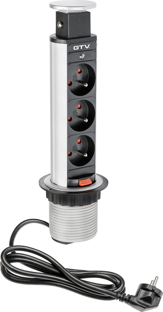 GTV AE-BPW3U60-80 Zásuvkový stôl vstavaný 60 mm, 3X zásuvka Obrázok produktu 