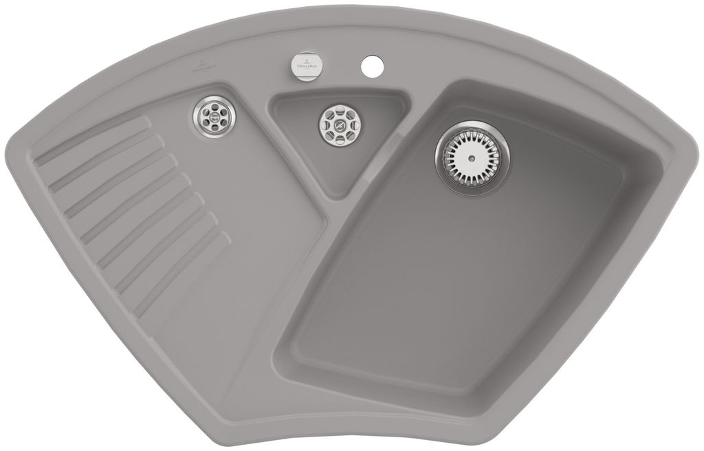 Villeroy & Boch Keramikspüle 672902KD, Arena Eck Eckspüle - inkl.
