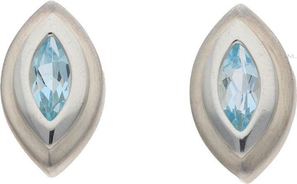 JuwelmaLux Ohrstecker 925/000 Sterling Silber mit Blautopas JL30-06-2262