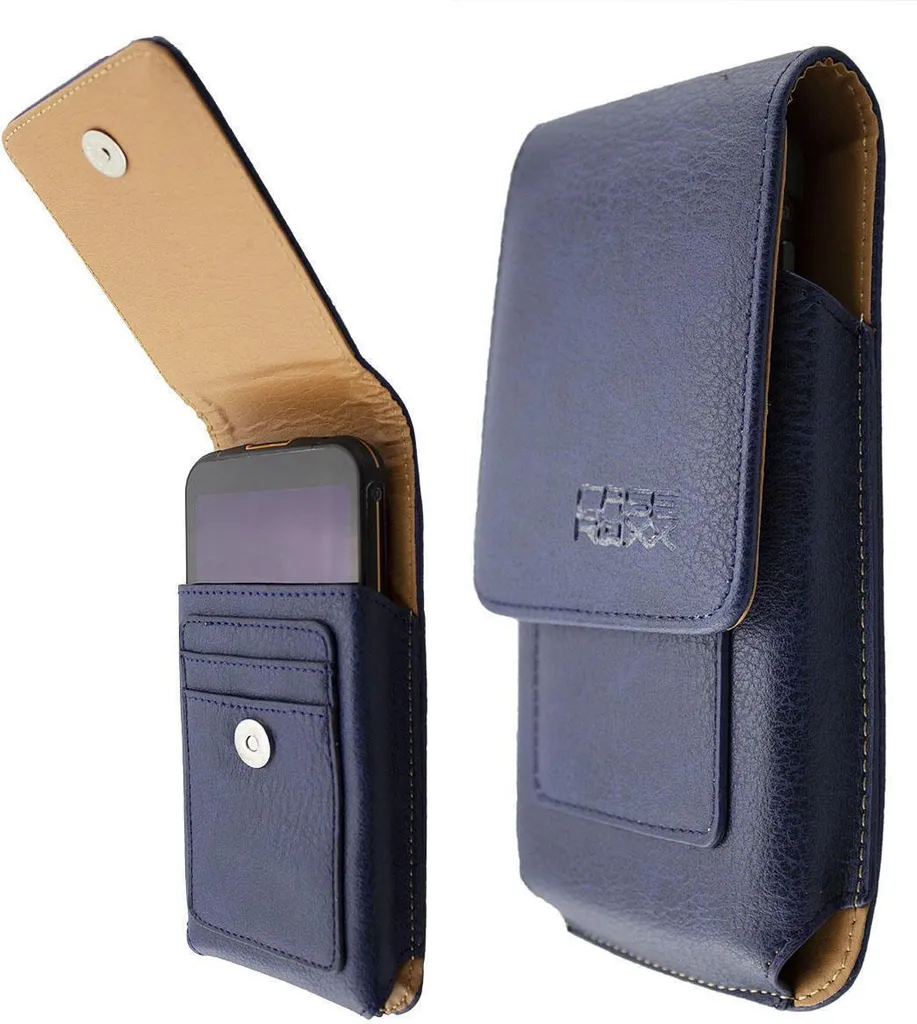 Custodia caseroxx per Doogee V11 in Blu - Protezione Outdoor in Vera Pelle