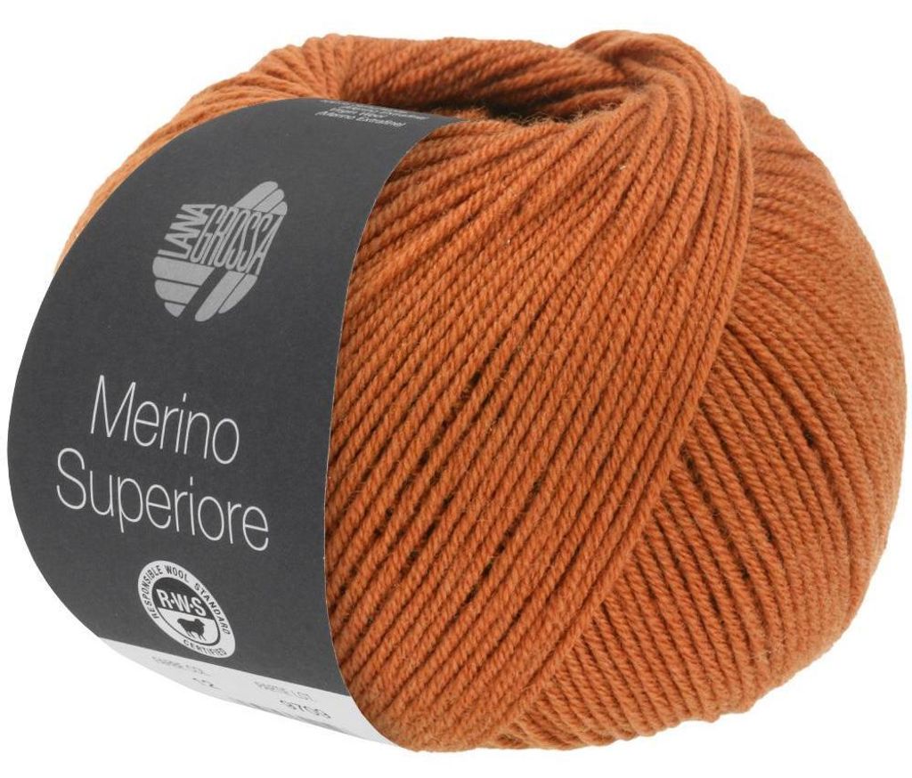 Lana Grossa - Merino Superiore 0012 rotbraun Produktbild 