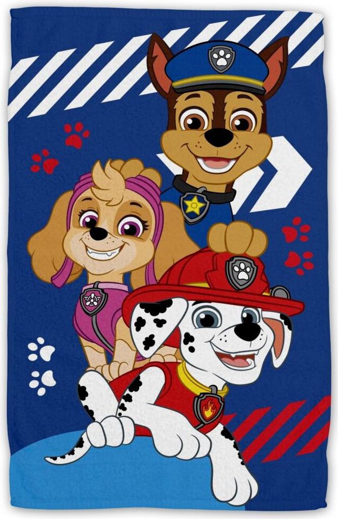 JERRY FABRICS Babyhandtuch Paw Patrol blau Baumwolle - Frottee, 50/30 cm