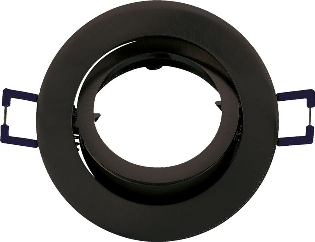 Einbaurahmen schwenkbar mit Druckring Ø 82 mm Schwarz