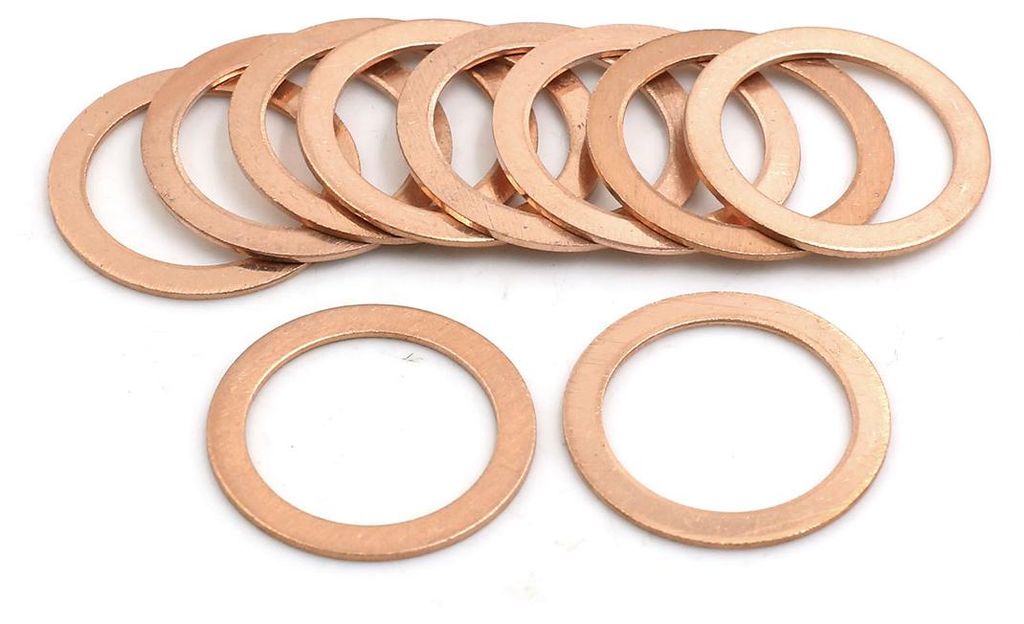 10 Stš¹ck Kupferdichtringe Unterlegscheiben Unterlegscheibe Flachdichtungsring 22mm Innen Kupfer Ton