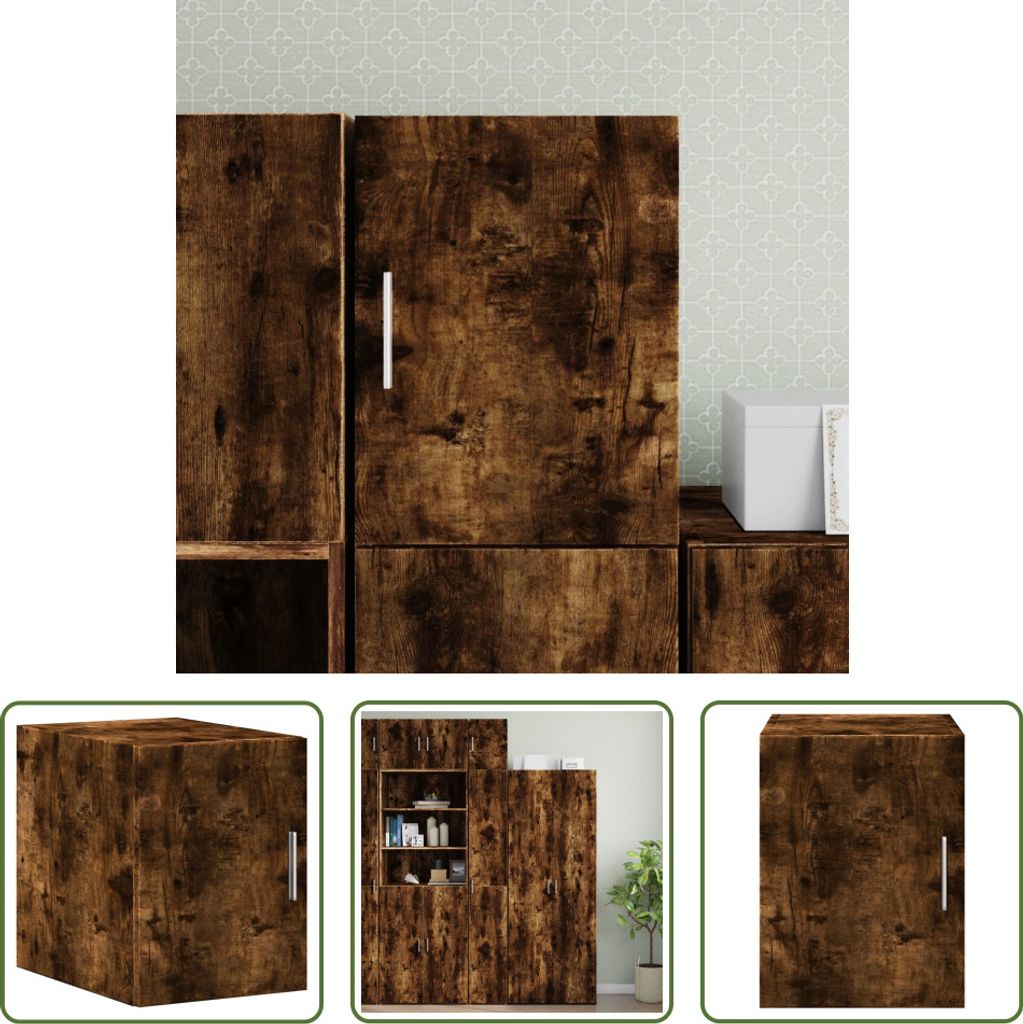 The Living Store Wandschrank Räuchereiche 30x42,5x40 cm Holzwerkstoff