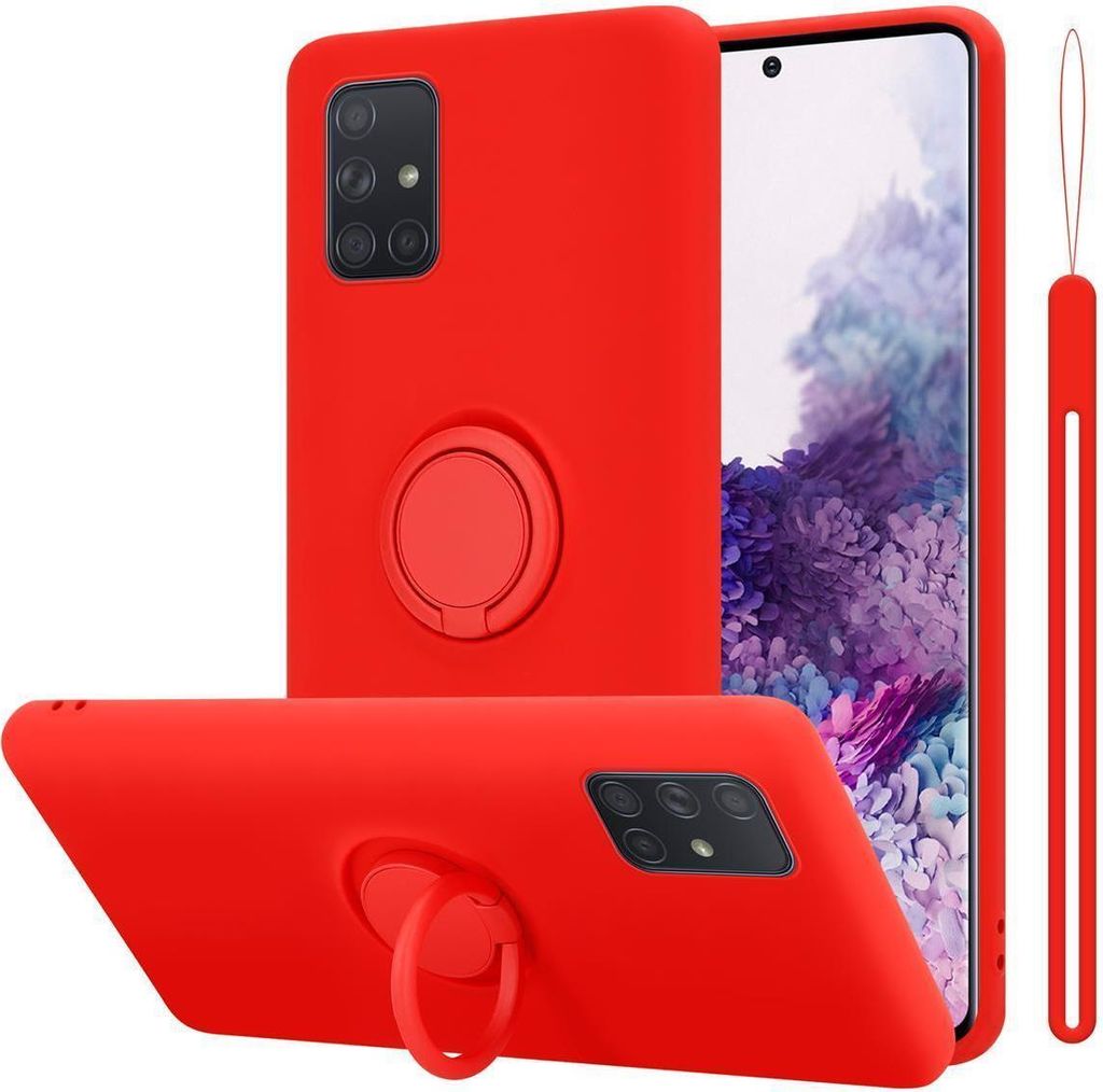Cadorabo Hülle für Samsung Galaxy A71 4G Schutz Hülle in Rot Handyhülle TPU Etui Case Cover
