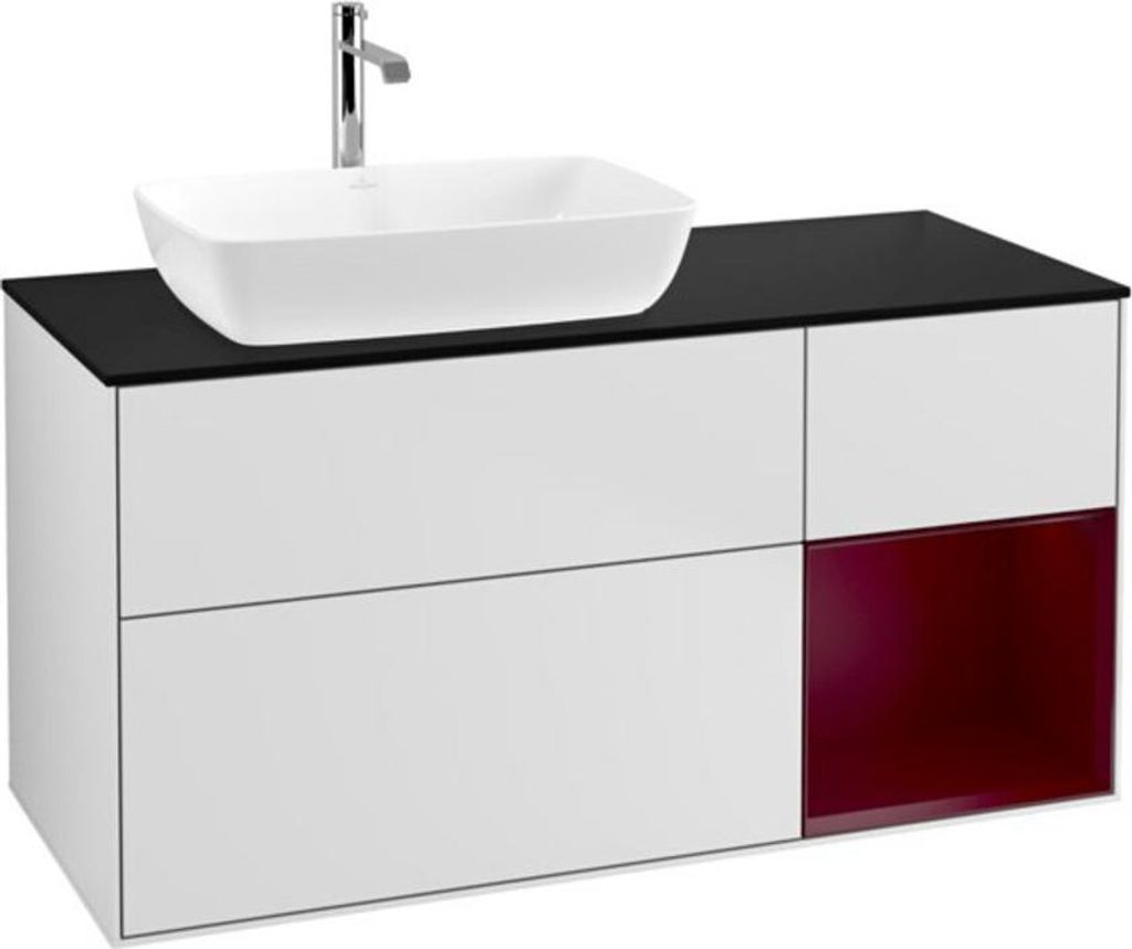 V&B Waschtischunterschrank Finion 120cm, Pl b m, Reg Peo m Lac, wh. m Lac