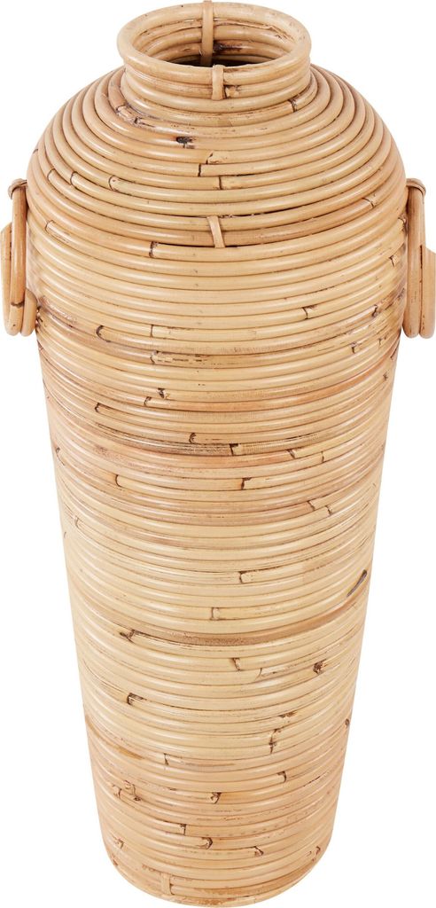 BELIANI Dekovase Beige und Weiß Rattan Natur Stil Wohndekoration