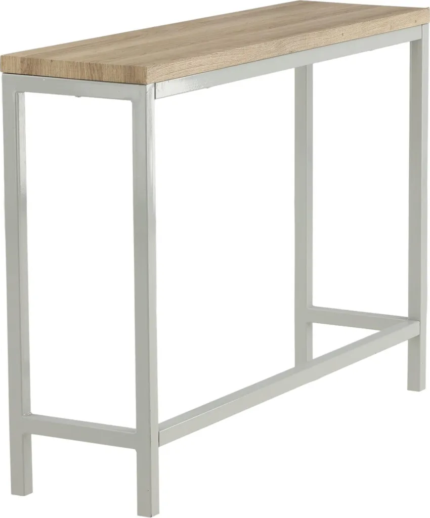 Table console Rise 30x110 cm finition frêne gris avec structure robuste - 16