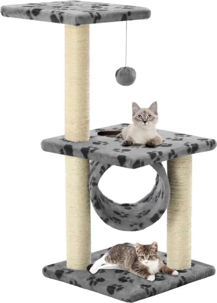 Albero Tiragraffi Gatti 65cm Grigio - Design Zampina The Living Store - 1