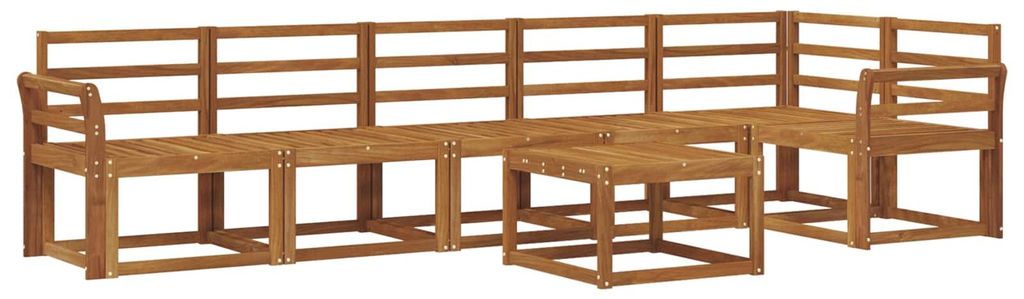 vidaXL Outdoor-Sofagarnitur 7 pcs Natur Massivholz Akazie