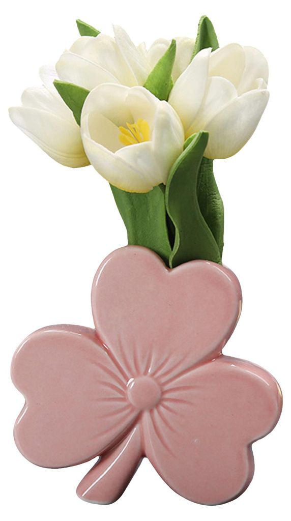 Moderne Blumenvase mit Schleife aus Keramik, ideal als Tischdekoration für Zuhause oder Büro.