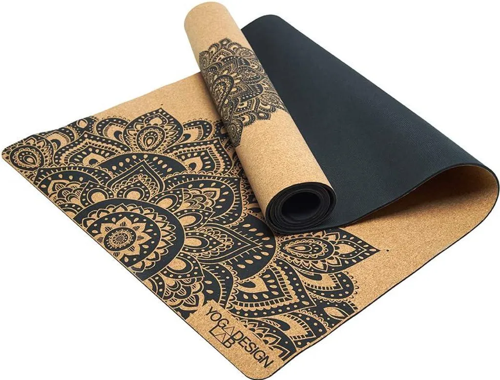 Tapis de yoga pour hot yoga et bikram en liège résistant à la sueur