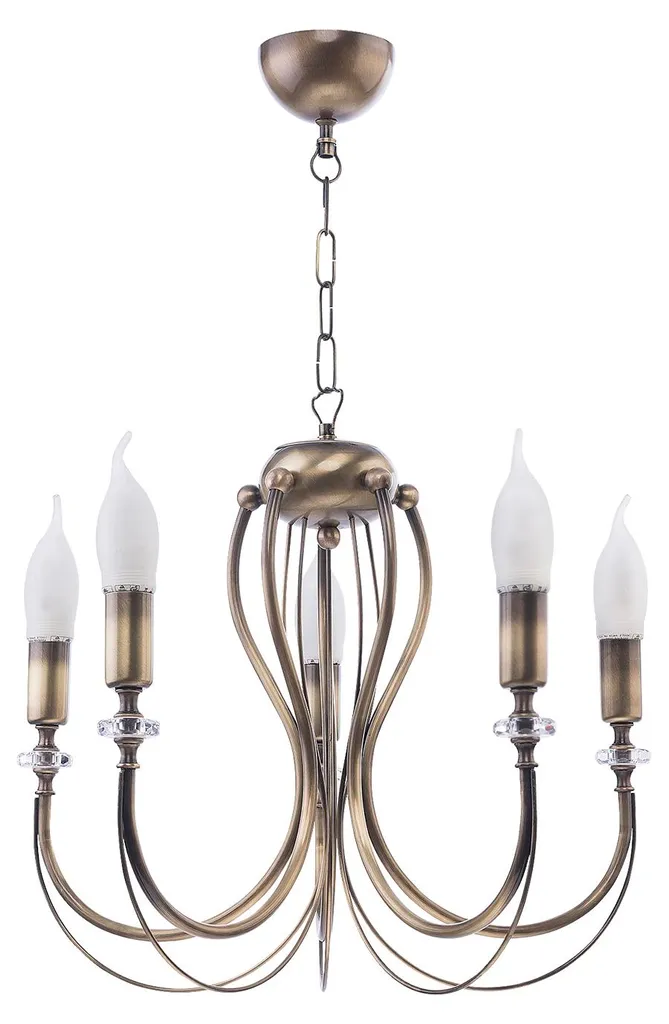 Lustre MELANI vieil or 5xE14 Jupiter - Luminaire métal 68x48x48 cm