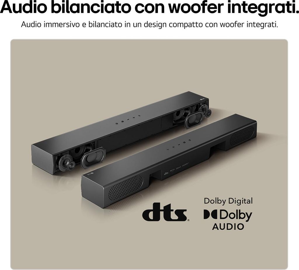LG S20A Soundbar 2.0ch 50W Dolby AI Sound Pro WOW Interface Produktbild 
