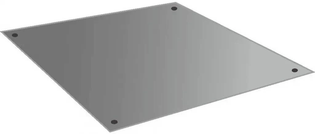 Plaque de base Xpert E132B 60x60 cm en acier argenté pour parasol