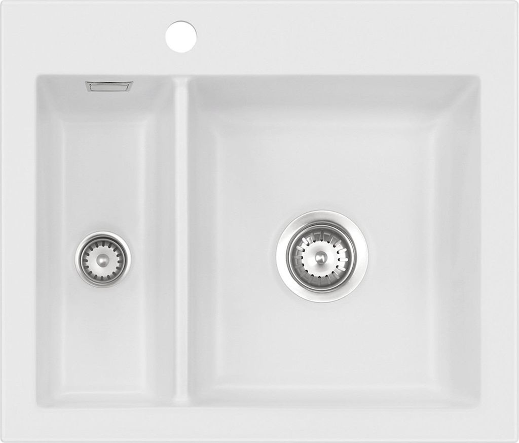 Spüle KeraDomo MERA 60 SATIN mit Handbetätigung Produktbild 