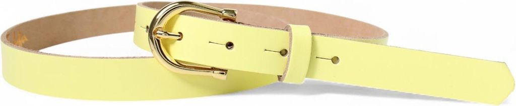 FRONHOFER schmaler Damengürtel 2,2 cm mit vergoldeter Hufeisen Gürtelschnalle