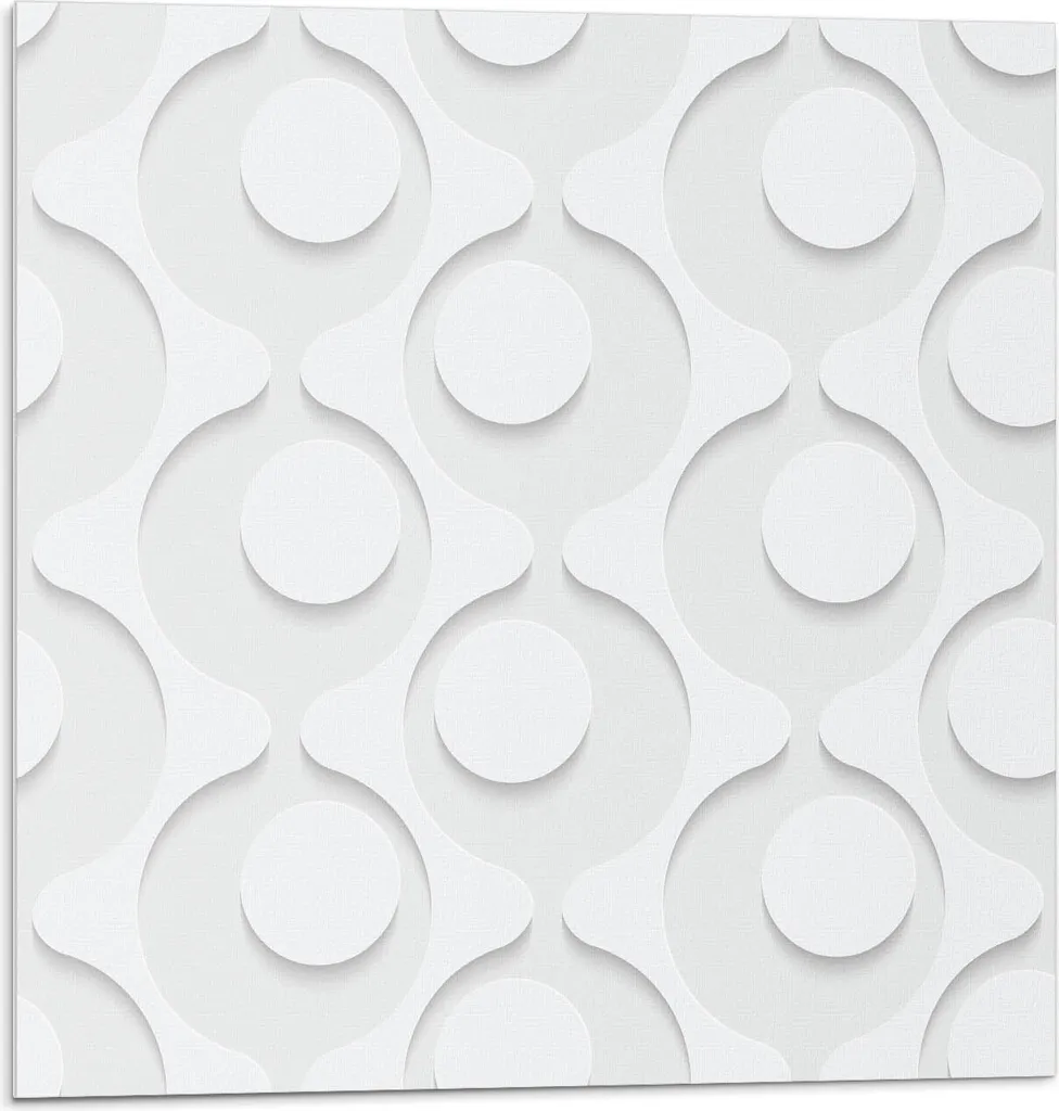 Set 4 Piastrelle Adesive 50x50 - Pannelli Parete Astratti Cerchi
