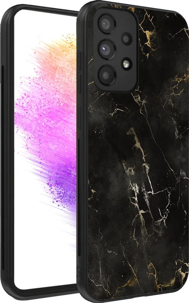 Custodia Samsung A73 5G Marmo Nero - Cover TPU Morbida Smartphonica