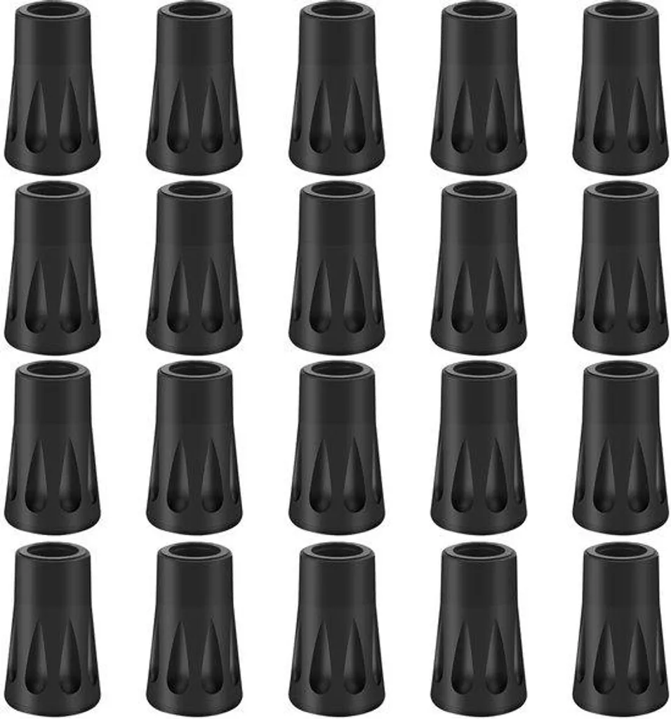Embouts Amortisseurs 12mm Anti-Bruit pour Bâton de Marche Nordique - x20