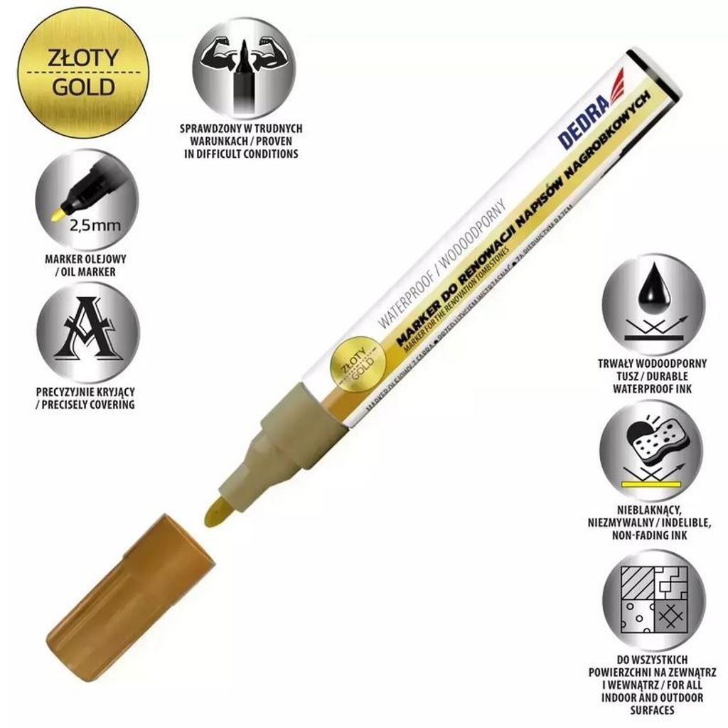 Marker do renowacji napisów nagrobkowych 1 sztuka Obrázok produktu 