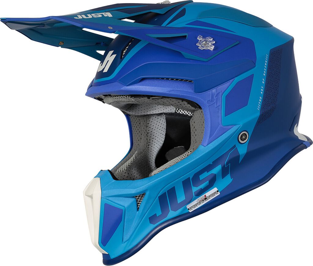 Just1 J18 Pulsar MIPS Motocross Helm, blau matt, XS (53/54) Produktbild 