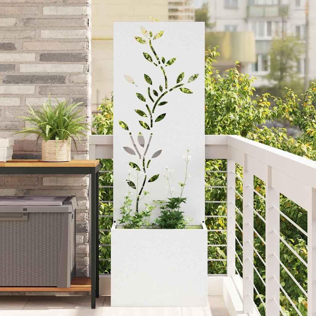 "Spring Sale"Garten Sichtschutz-Leinwand - elegantes Design - Windschutz fur Garten - Floral Weiß 50x140cm Promotion515034 - Leinwandbilder
