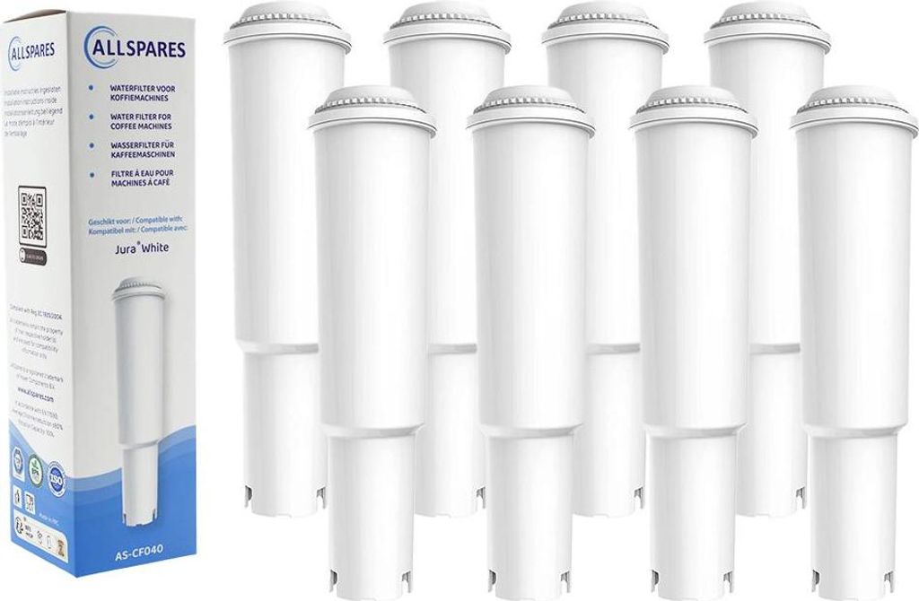 AllSpares Wasserfilter (x8) geeignet für JURA IMPRESSA Kaffeemaschinen