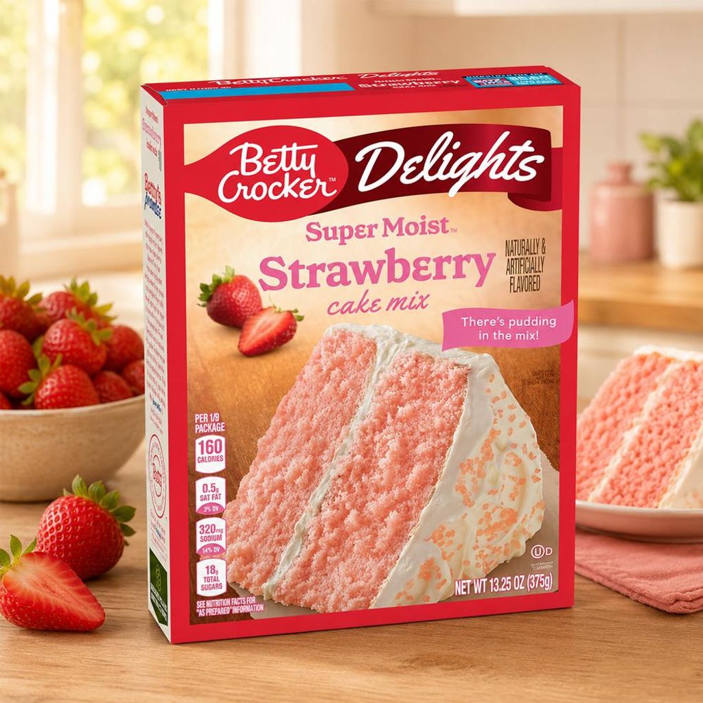 Betty Crocker Super Moist Strawberry Cake Mix 375g Produktbild 